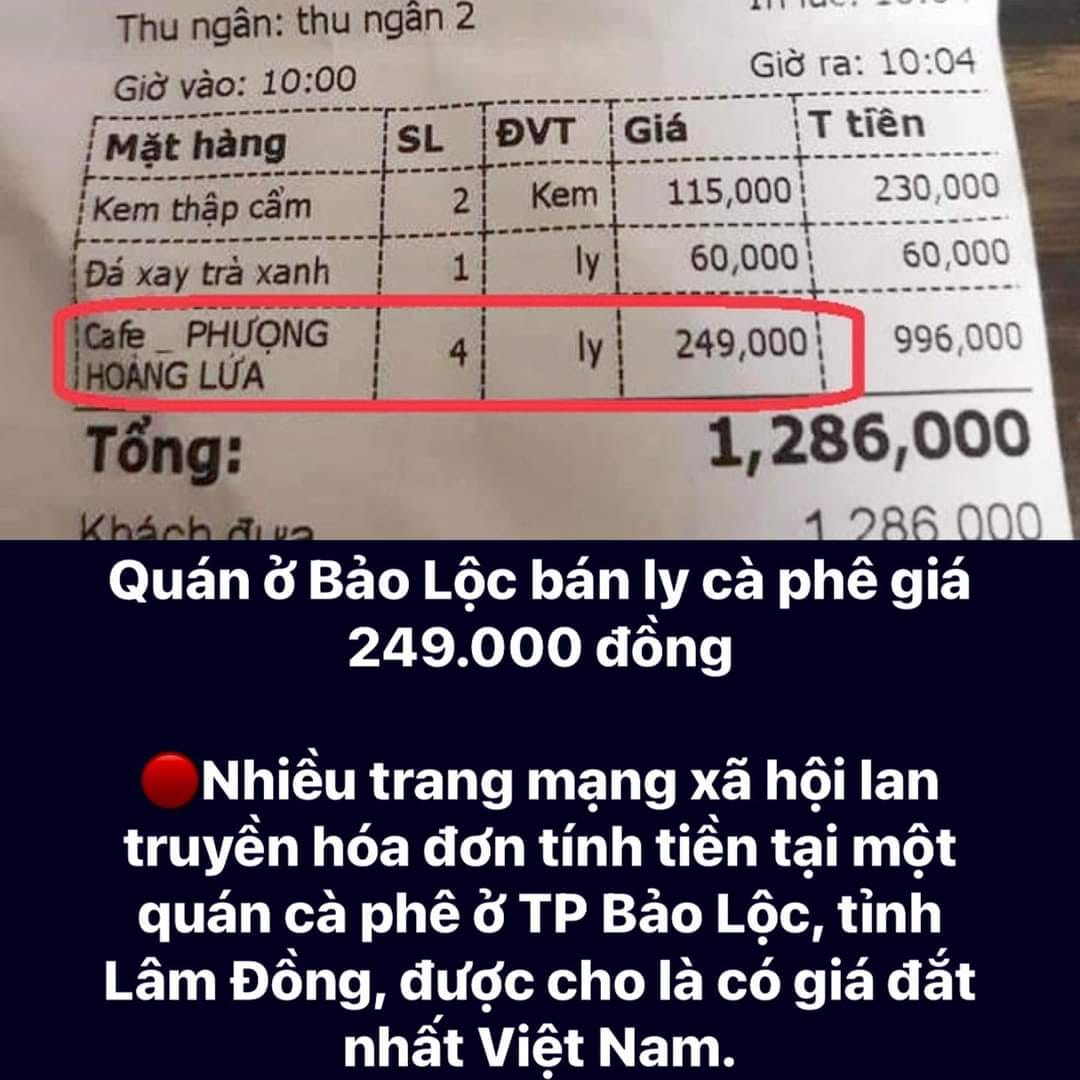 Quán cafe này ở Trần Phú - Bảo Lộc - Lâm Đồng.