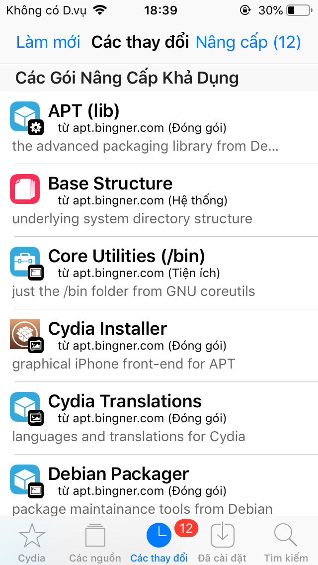 Em lỡ xoá hết các thay đổi trong Cydia do thiếu hiểu biết, không vào được app ngân hàng nên em...