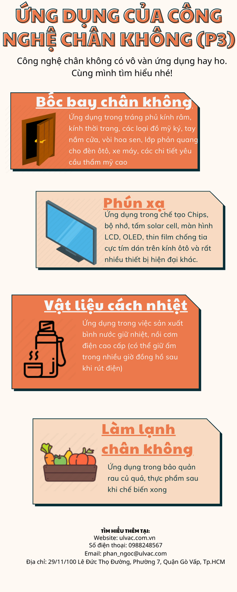 ỨNG DỤNG CỦA CÔNG NGHỆ CHÂN KHÔNG (P3)