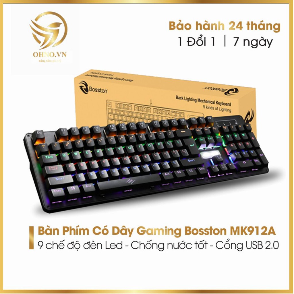 Cuối tuần muốn sắm bộ bàn phím chơi game. Tham khảo thấy con Bosston MK912A Bàn Phím Cơ Gaming có...