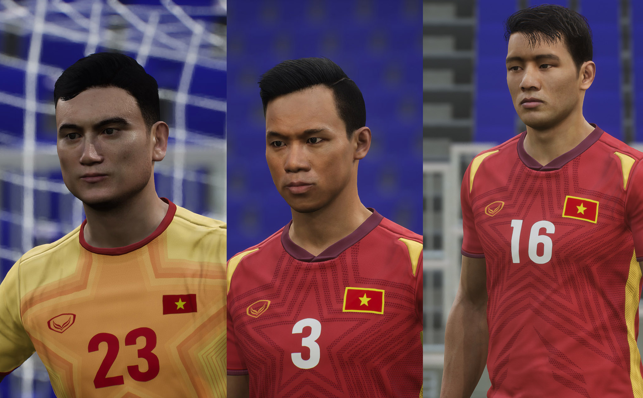 Tuyển Việt Nam vừa ra mắt trong bản cập nhật eFootball 2022, anh em có thấy giống không?