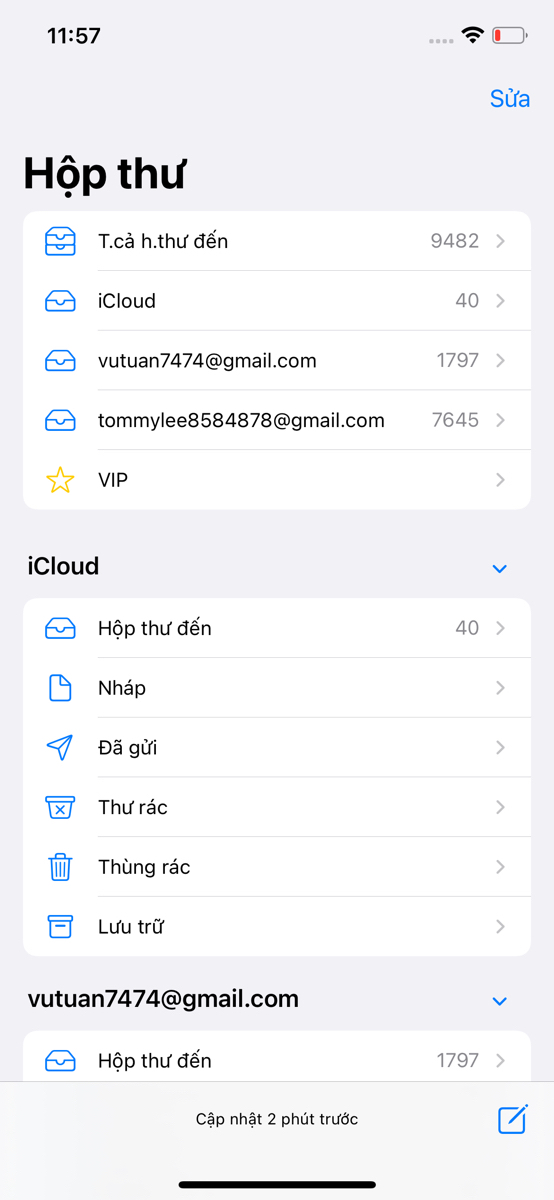 cho mình hỏi cái mail mặc định của Iphone bị lỗi à,sao hôm nay mình muốn tìm một cái mail apple gửi