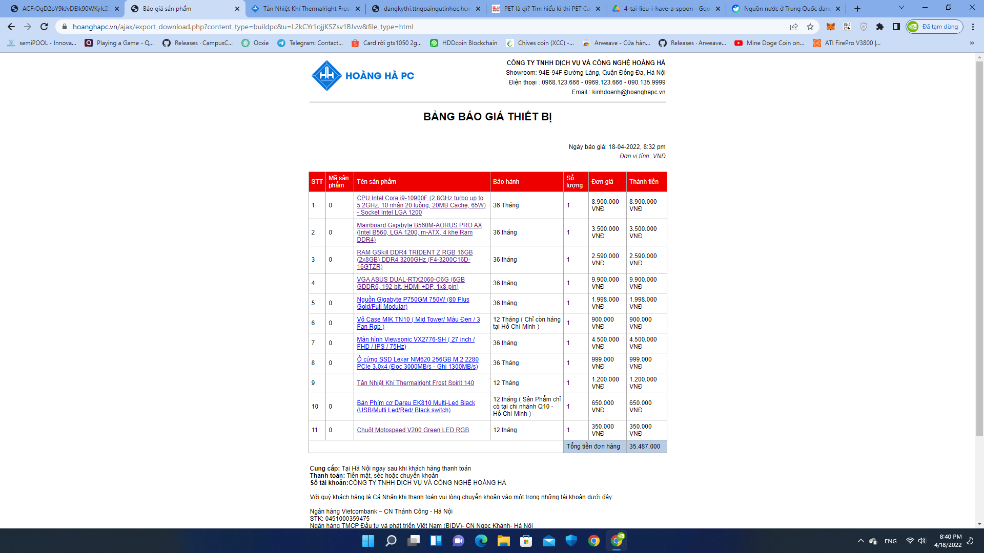 Các bác xem combo này trong tầm giá 35tr có ngon ko ạ.