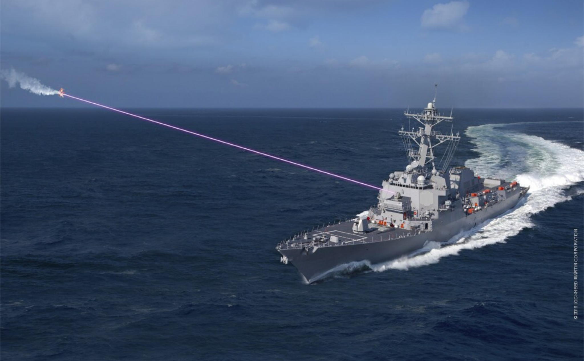 Hải quân Mỹ lần đầu tiên sử dụng tia laser chạy điện hoàn toàn bắn hạ máy bay không người lái