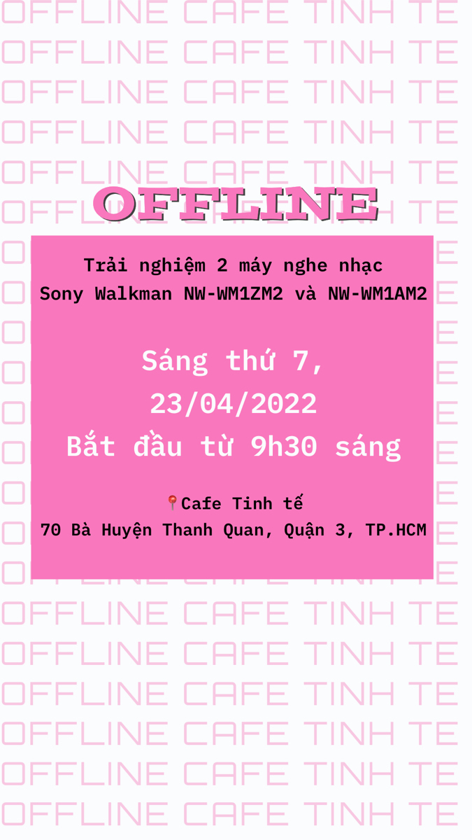 HCM: 9h30 sáng thứ 7, ngày 23/4 Cafe Tinh tế có Offline