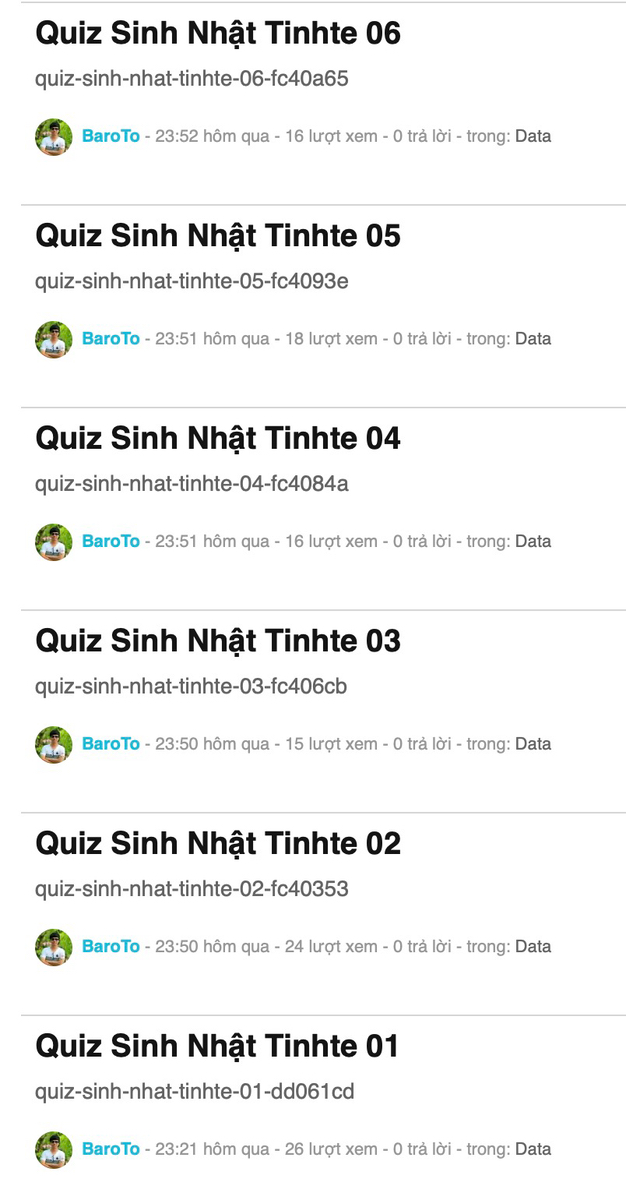 Sắp đến sinh nhật Tinh Tế òi