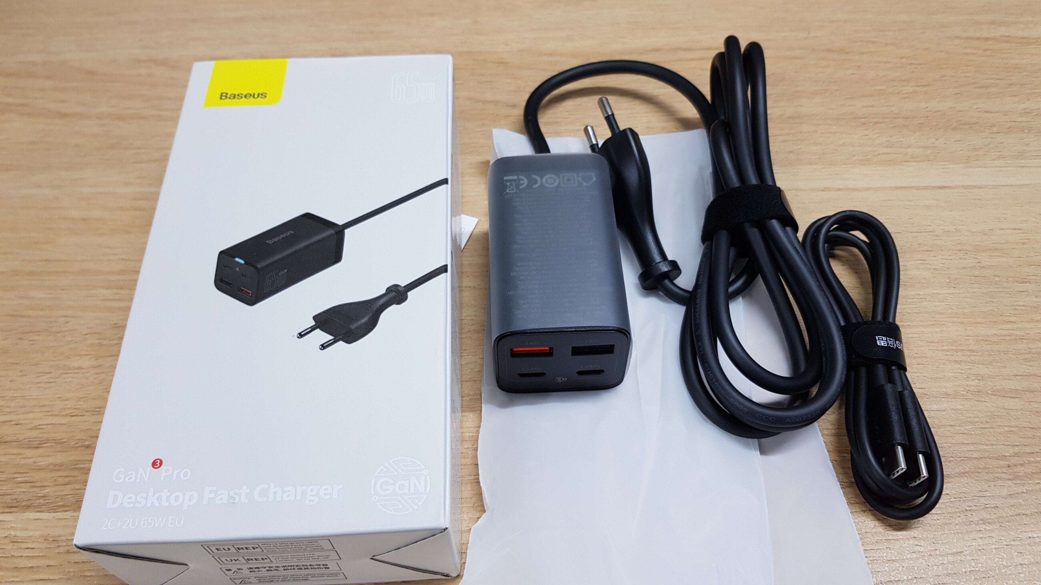 Test nhanh củ sạc Baseus 65w GaN3pro Desk Fast Charger 2C+2A...