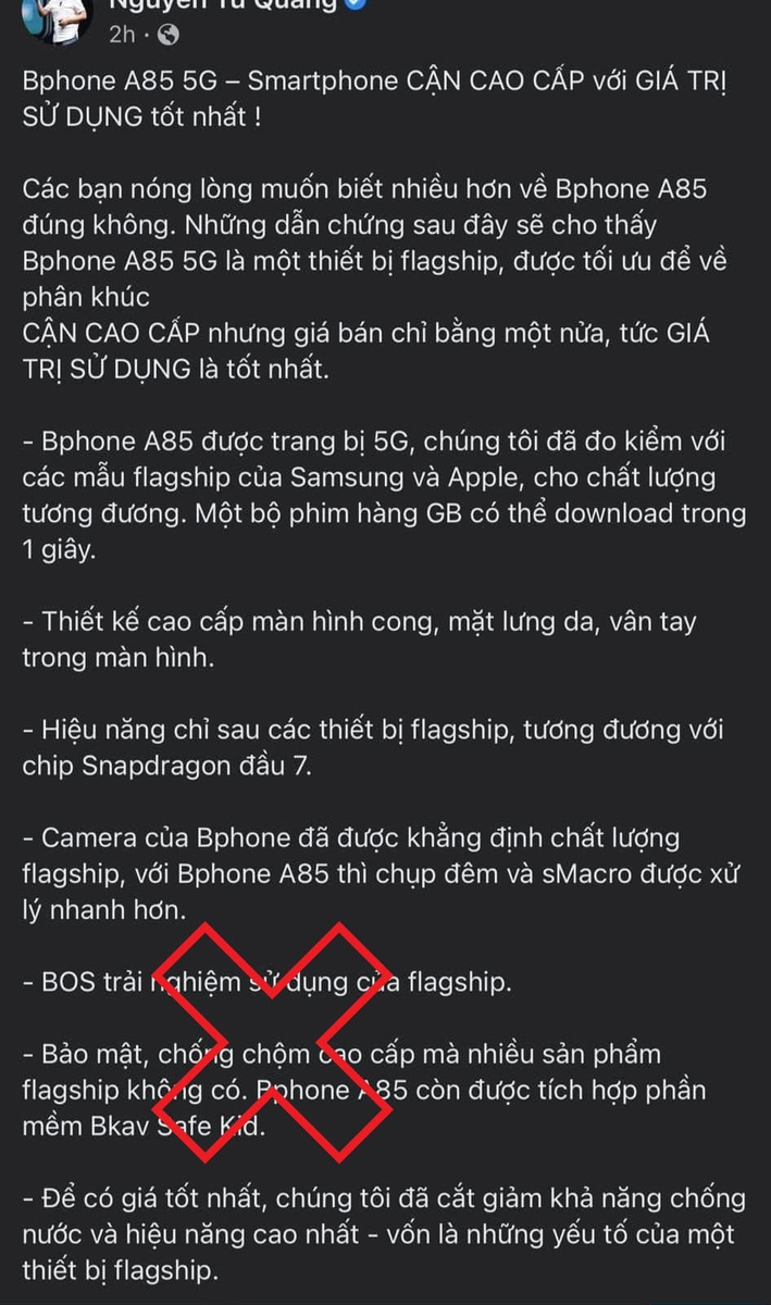 Vâng! Siêu phẩm hàng đầu thế giới bphone A85 thật khó tin với các thứ, các thứ...