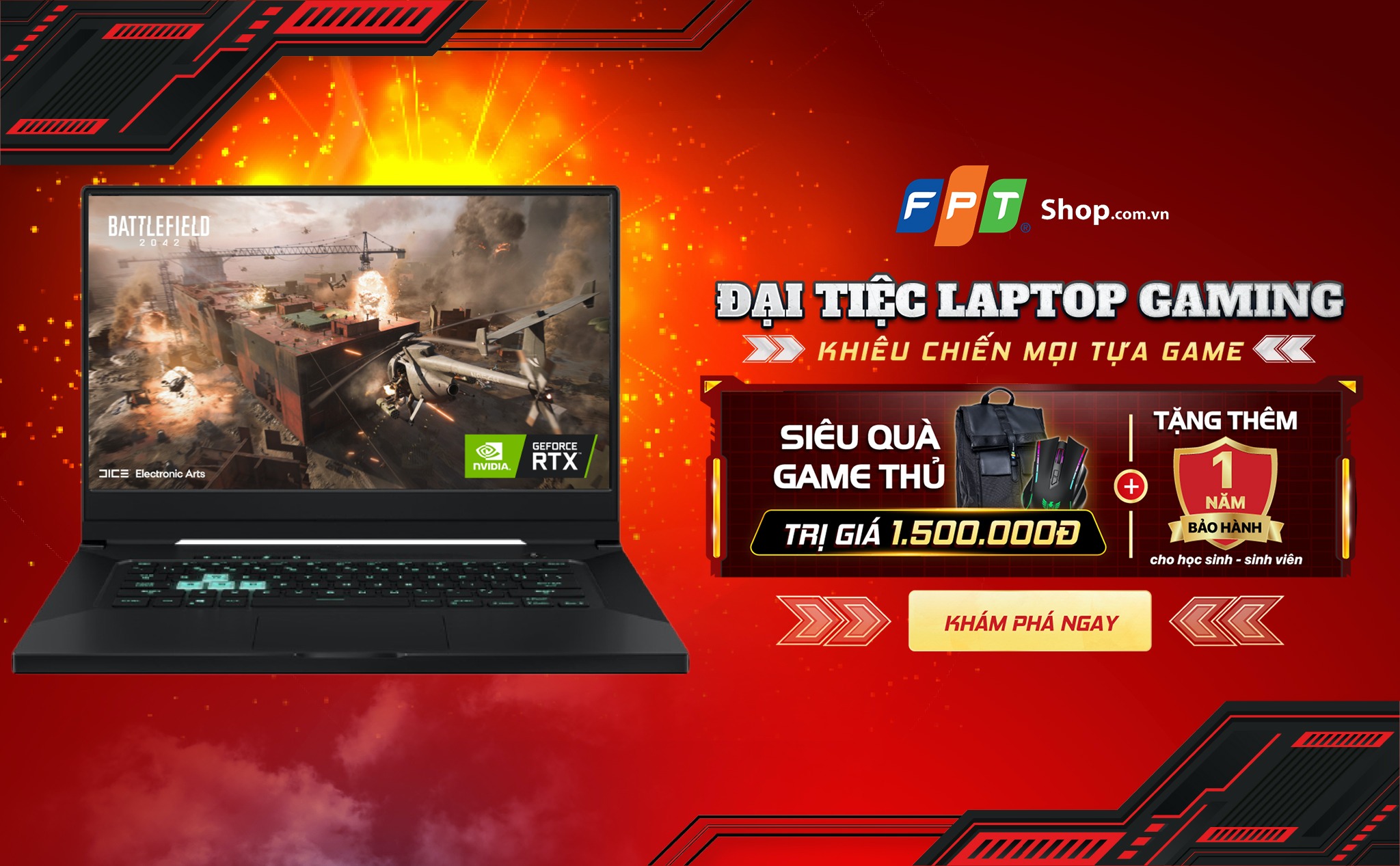 [QC] FPT Shop giảm giá laptop gaming đến 5 triệu, tặng quà “khủng”