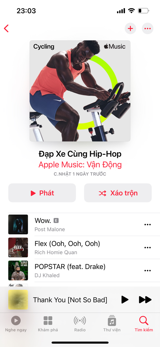 Mỗi ngày đi tập mình toàn dùng Apple Music Fitness để nghe mặc dù k dùng Apple Fitness+, mình thấy