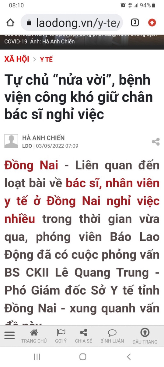 Thay vì "khó ngăn bác sỹ nghĩ việc" hay "khó giữ chân bác sỹ" thì lại là "khó giữ chân bác sĩ nghĩ