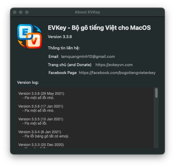 EVKey: Bộ gõ Tiếng Việt cho macOS, tốt hơn bộ gõ mặc định (có cho cả Windows)