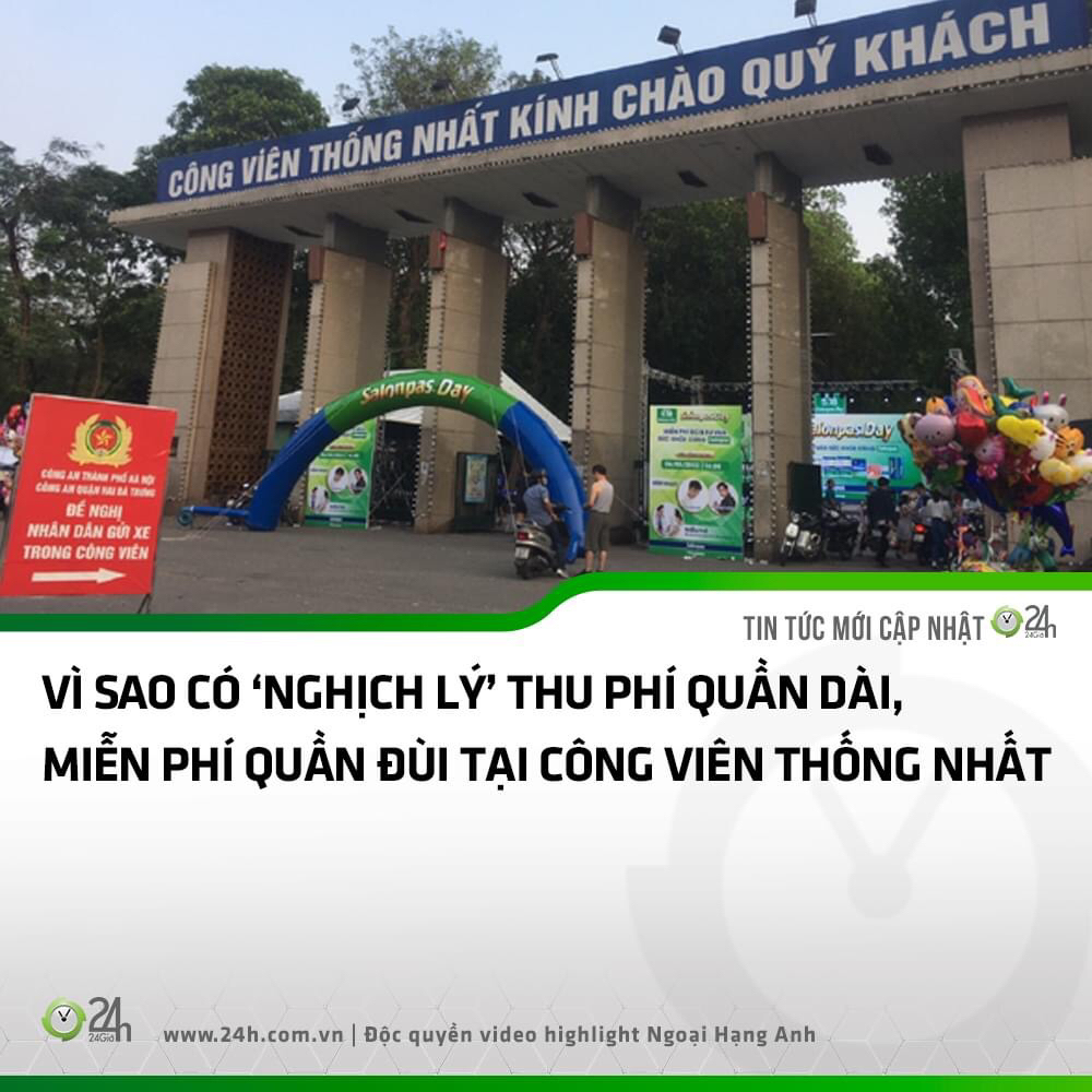 Vì sao có nghịch lý thu phí quần dài, miễn phí quần đùi tại công viên Thống Nhất?