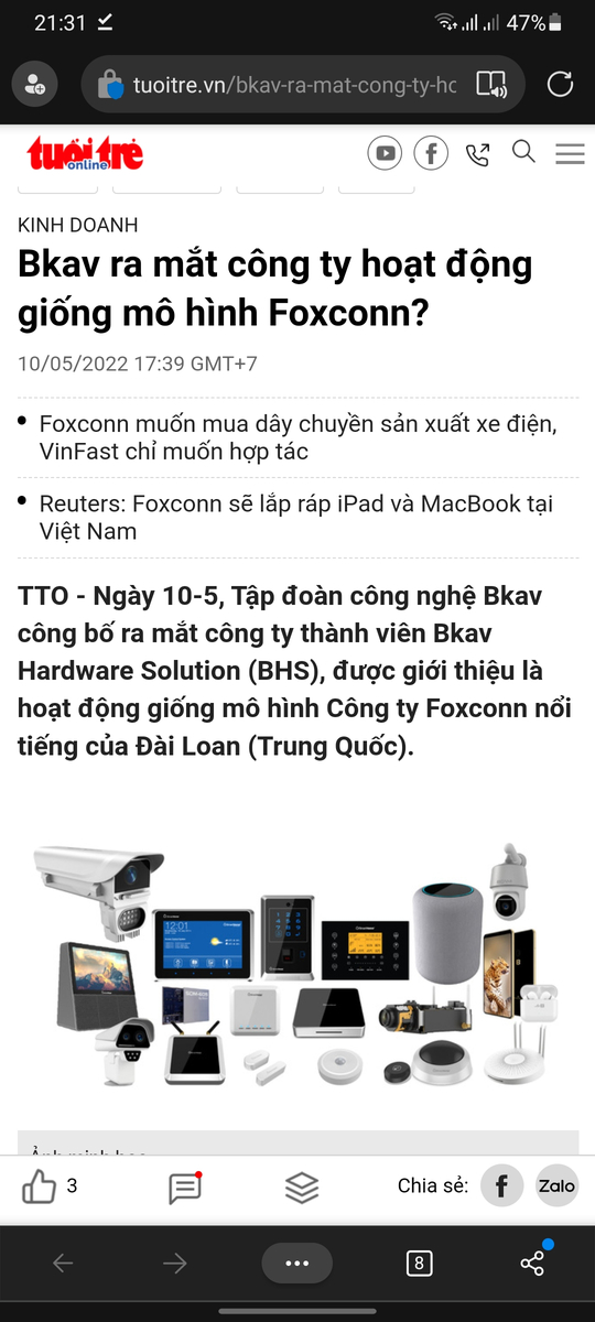 Bka.v ra mắt công ty gia công phần cứng...vcl trong khi bom phone lại OEM bên tàu