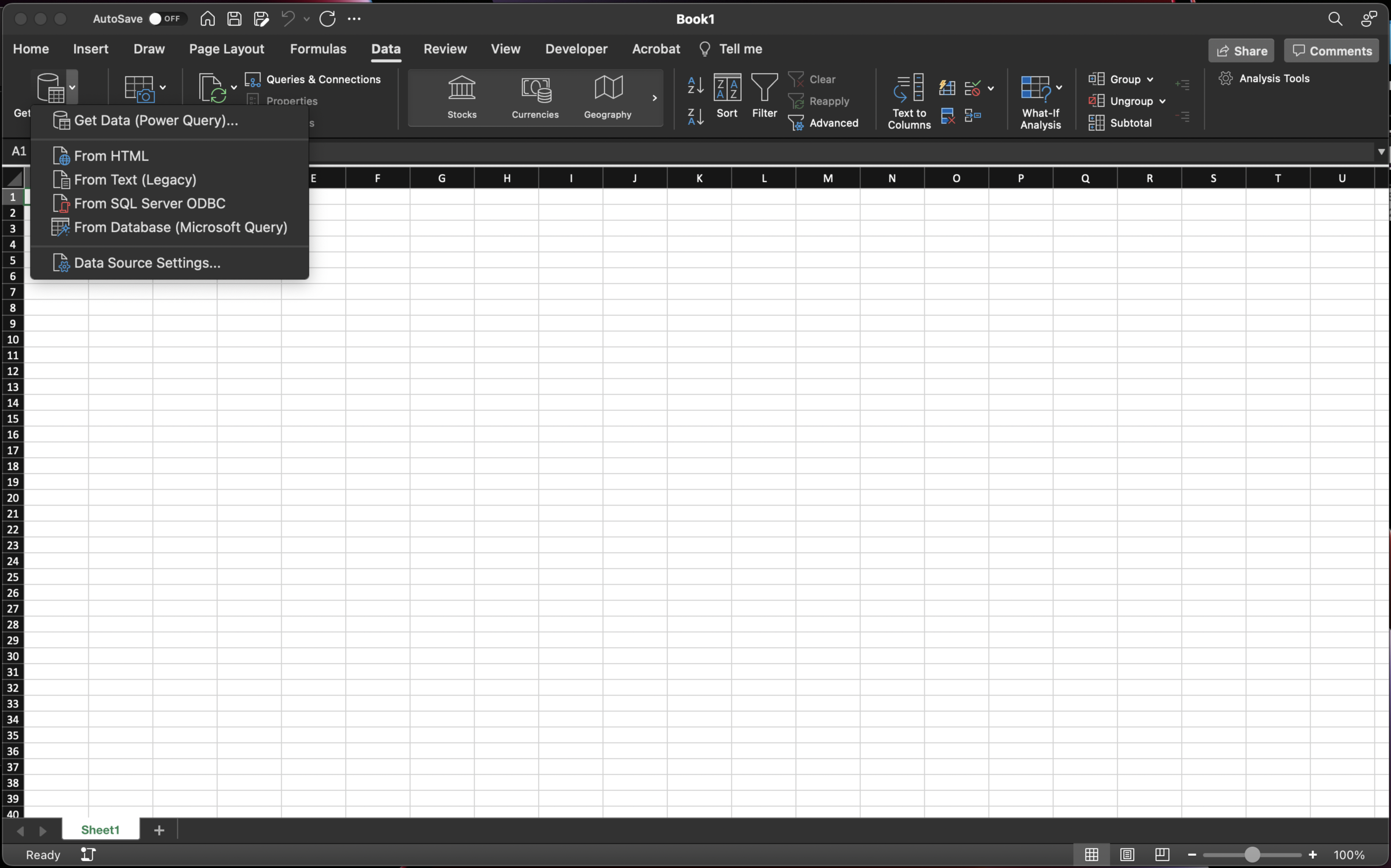 Excel for Mac thiếu nhiều tính năng quá