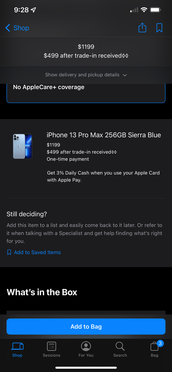 iPhone 12 pro max 128gb lúc mới mua là $1099