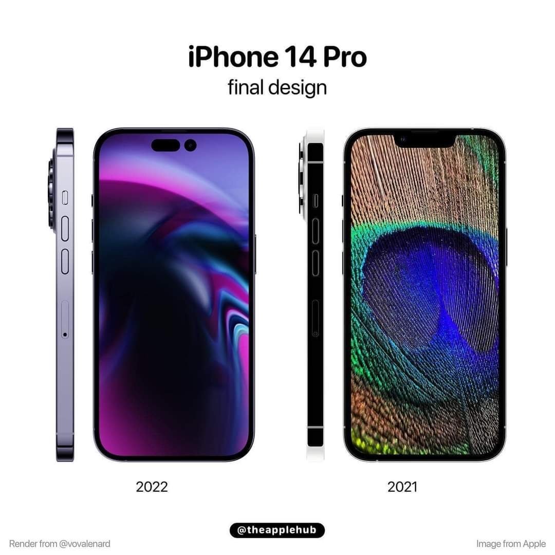 Hình ảnh được cho là thiết kế cuối cùng của iphone 14 Pro