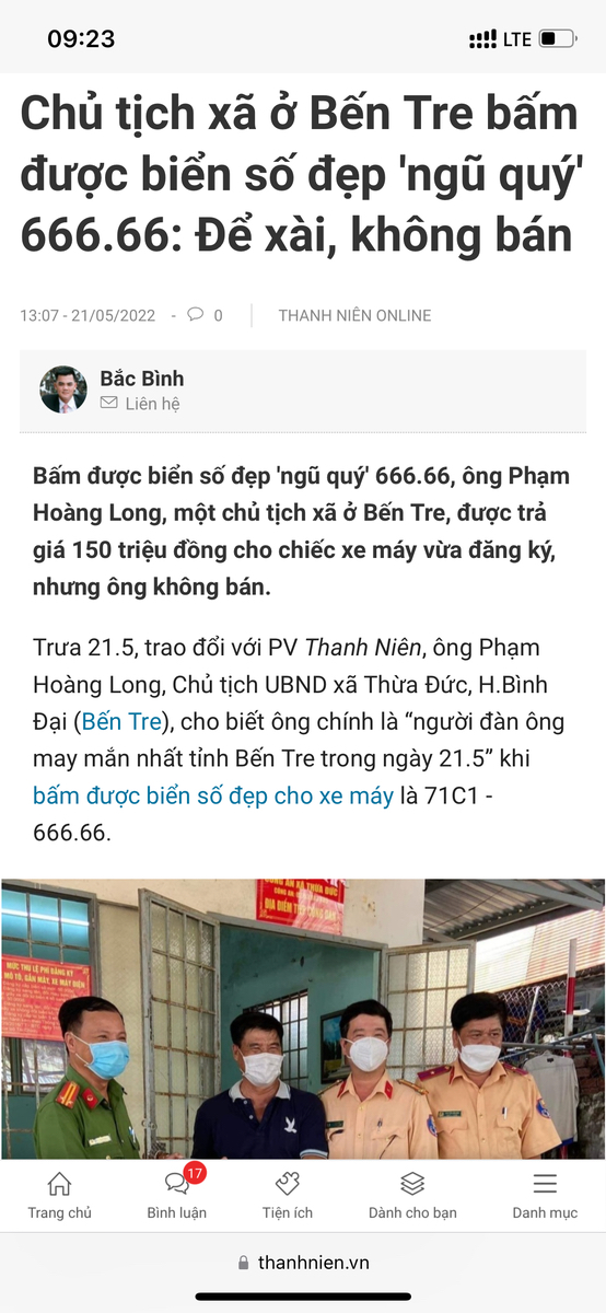 Theo ông Long, sáng 21.5, Công an xã Thừa Đức triển khai cho người dân làm thủ tục giấy tờ xe gắn...