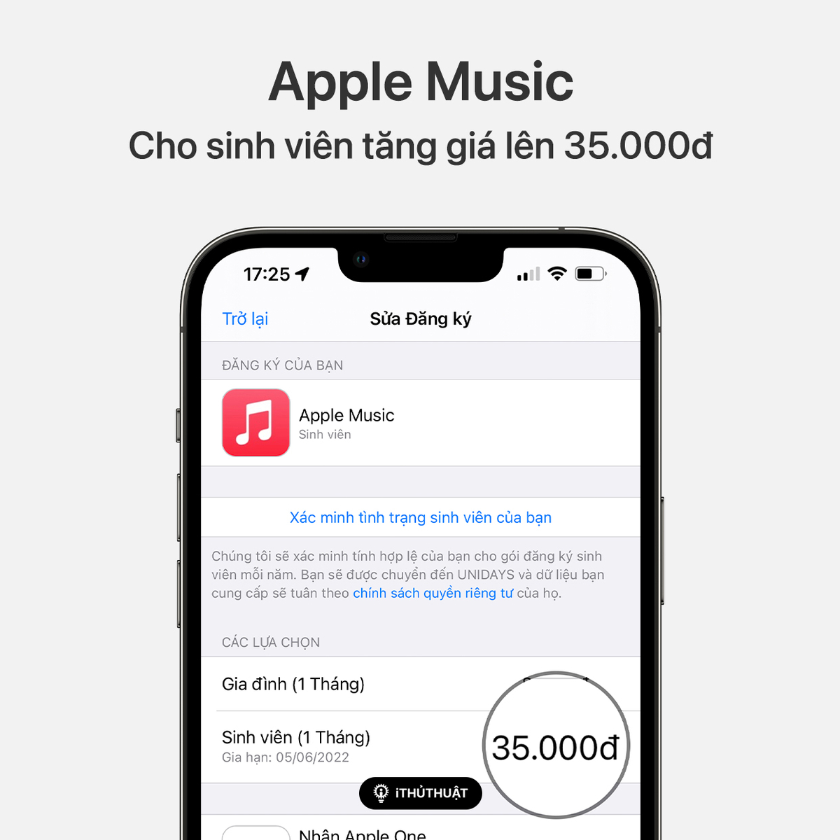 Apple mới đây đã âm thầm tăng giá gói đăng ký Apple Music cho sinh viên ở một số quốc gia, bao...