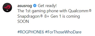 Asus hé lộ ROG Phone 6, gaming phone đầu tiên chạy chip Snapdragon 8+ Gen 1