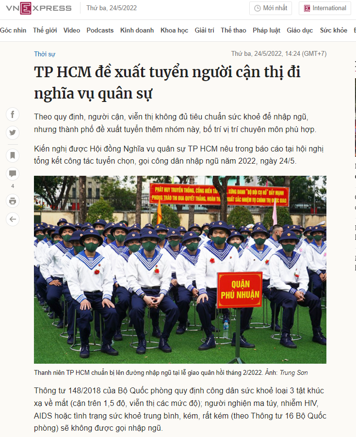 Hình như Triều Tiên là 100% nhập ngũ thì phải .