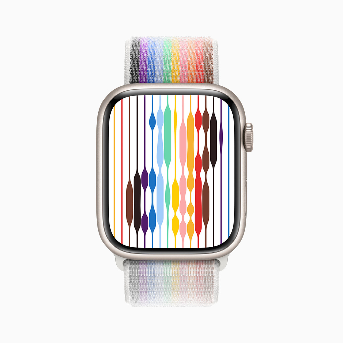 Apple ra mắt dây đeo và mặt đồng hồ Apple Watch Pride mới.