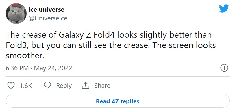 Galaxy Z Fold4 sẽ có nếp gấp trên màn hình khó nhìn thấy hơn?