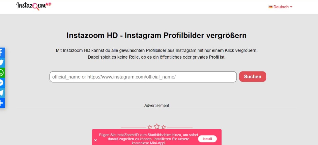 Cách tải ảnh hồ sơ trên Instagram thông qua phần mềm InstaZoomHD !