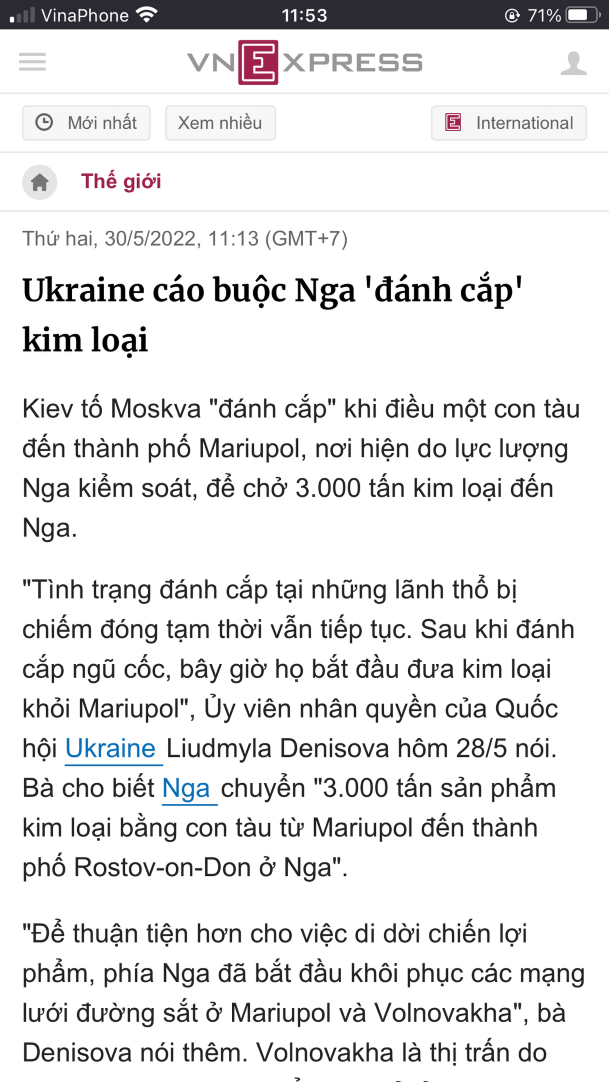 Bao biện cho hành động này nữa đi các bạn thân Nga, qua đánh 1 nước có chủ quyền rồi ăn cắp ăn...