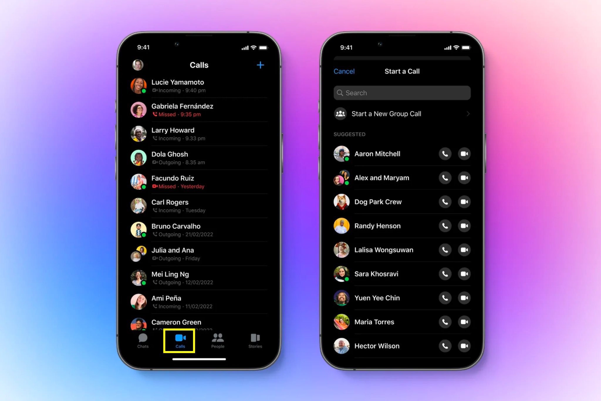 Bản cập nhật mới của ứng dụng Messenger có thêm nút "Calls" trực tiếp ở giao diện chính