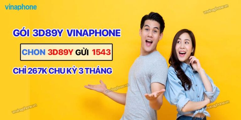 Gói 3D89Y Vina Truy Cập Mạng Thả Ga Ưu Đãi Gọi Thoại Khủng