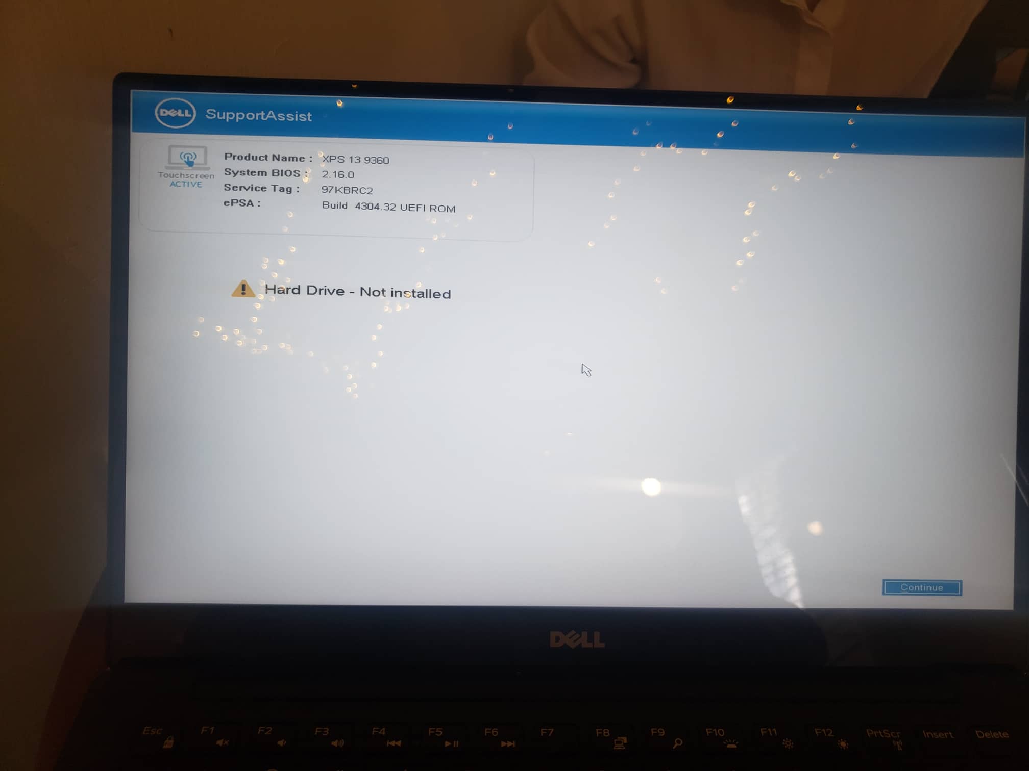 Lỗi Hard disk is not installed