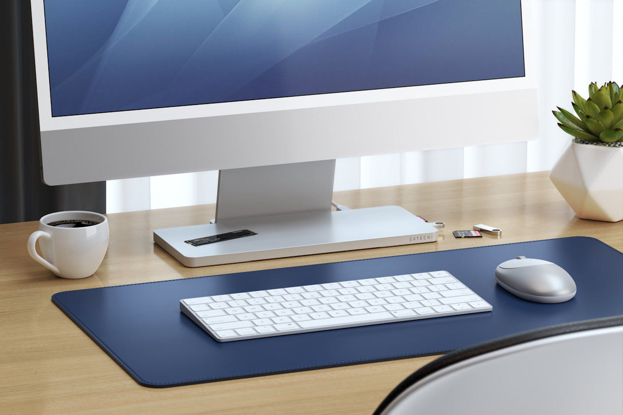 Satechi ra mắt dock USB-C cho iMac M1 có khe mở rộng SSD NVMe hoặc SATA