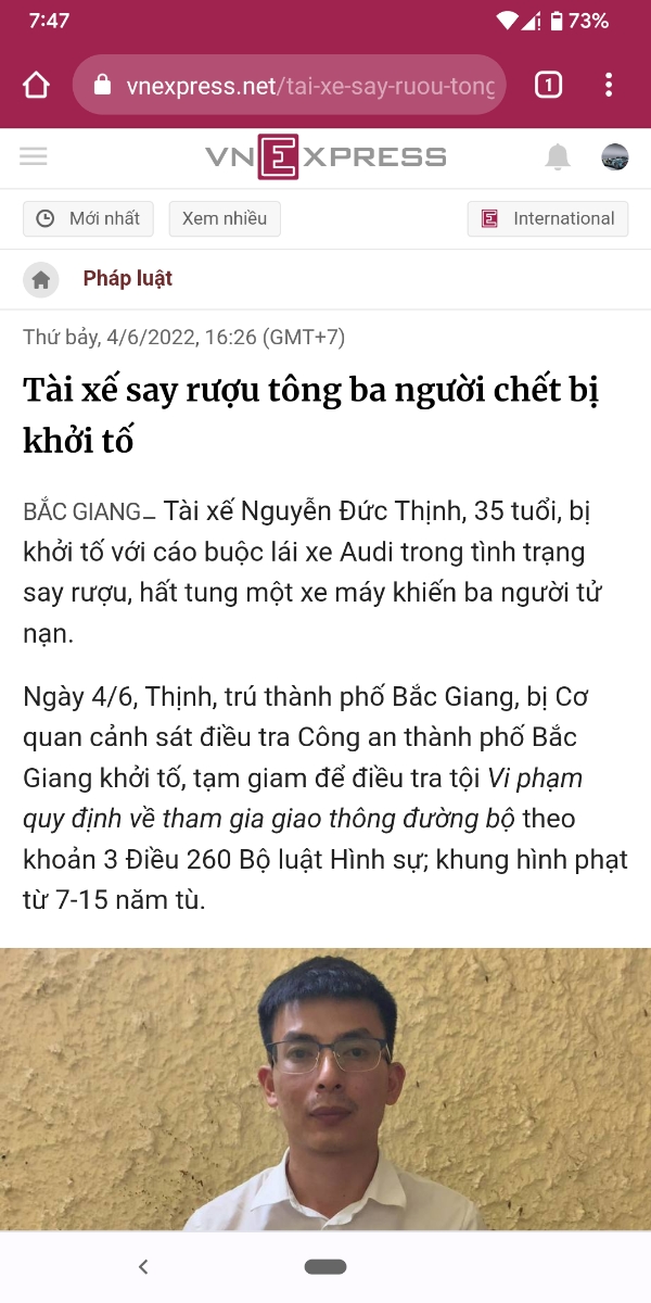 Cứ nghĩ phải tử hình.