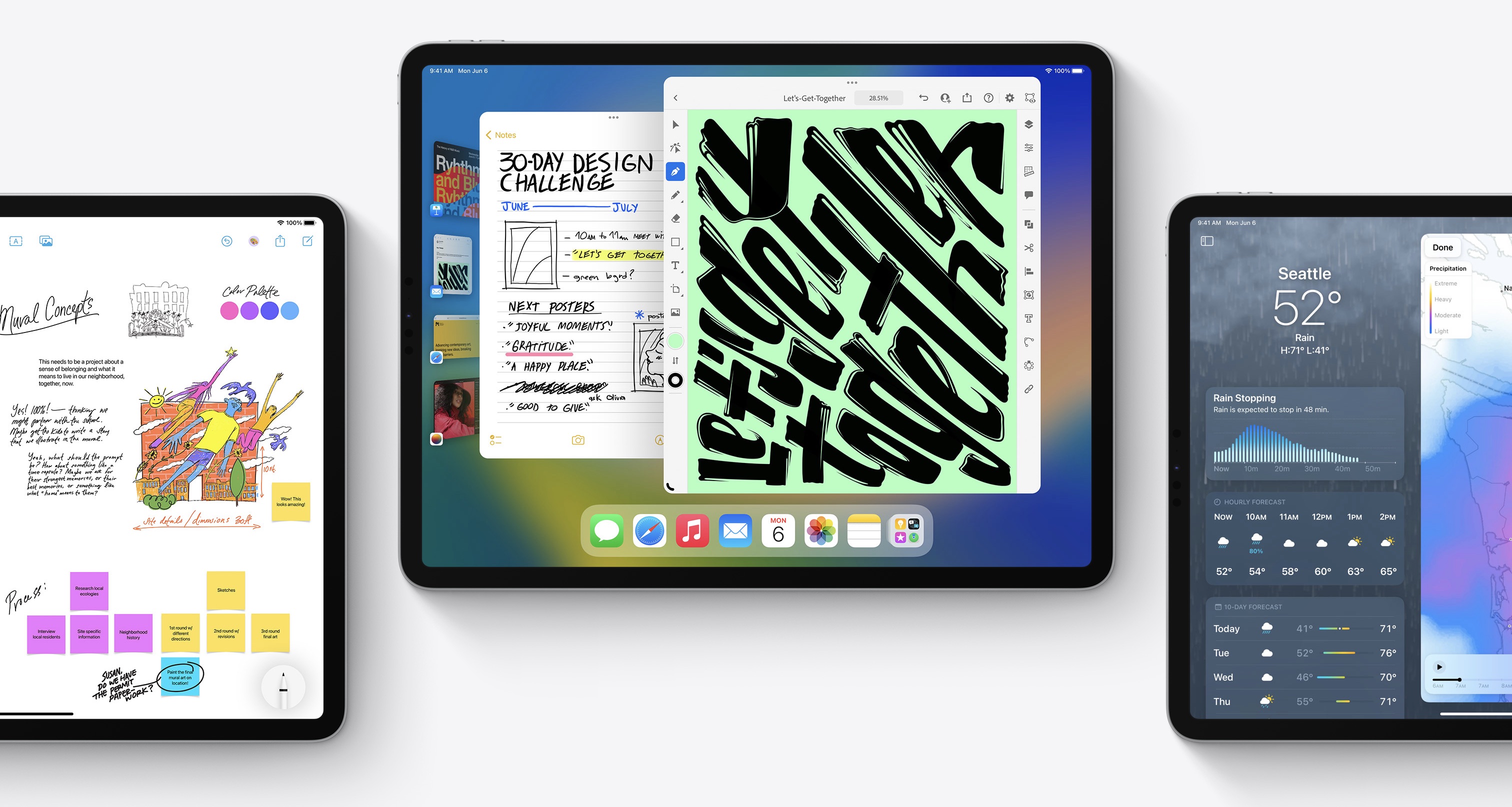 iPadOS 16: nội dung hiển thị đa màn hình khác nhau, thay đổi kích thước cửa sổ, ứng dụng nền desktop