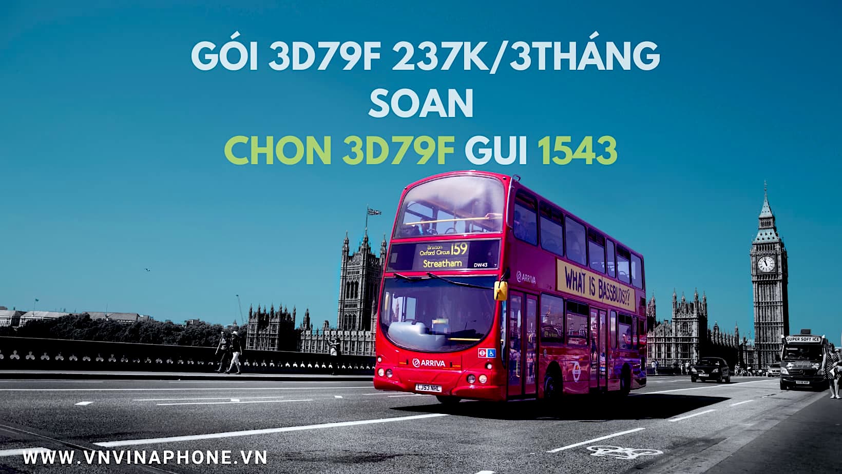 Gói 3D79F Vina Chu kỳ 3 Tháng Tặng 3GB Cùng Combo Gọi Thoại