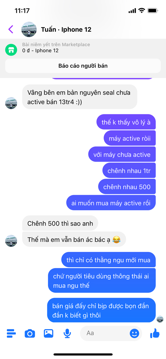 Máy new chưa active nó bán 13,4 củ,máy active rồi nó bán 12,9 củ , chênh 500k,đúng là ng.u mới mua