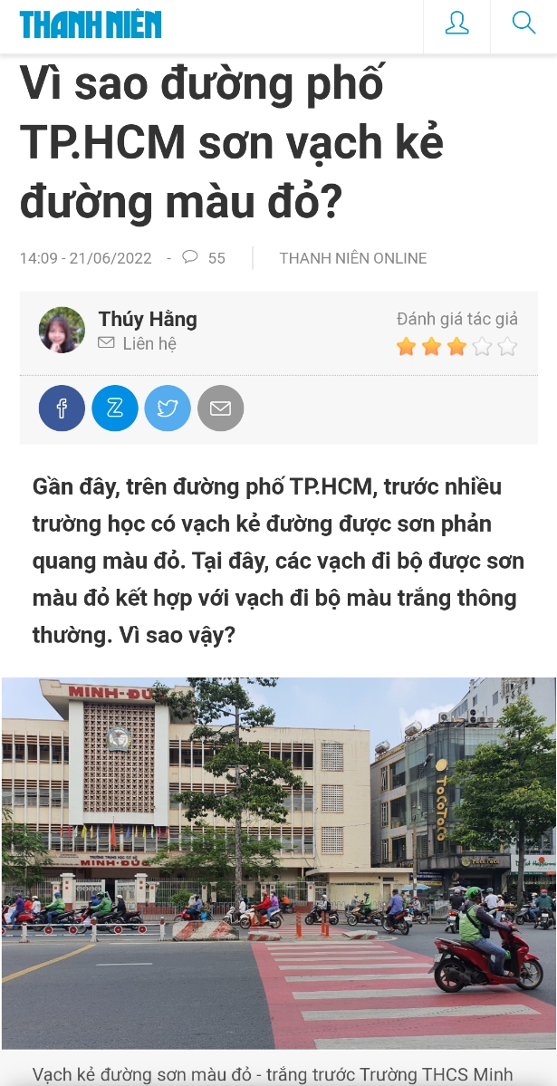 Vì sao đường phố TP.HCM sơn vạch kẻ đường màu đỏ?