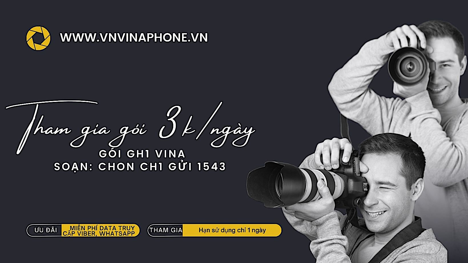 Tham Gia Gói CH1 Của VinaPhone Chỉ 3k/1Ngày