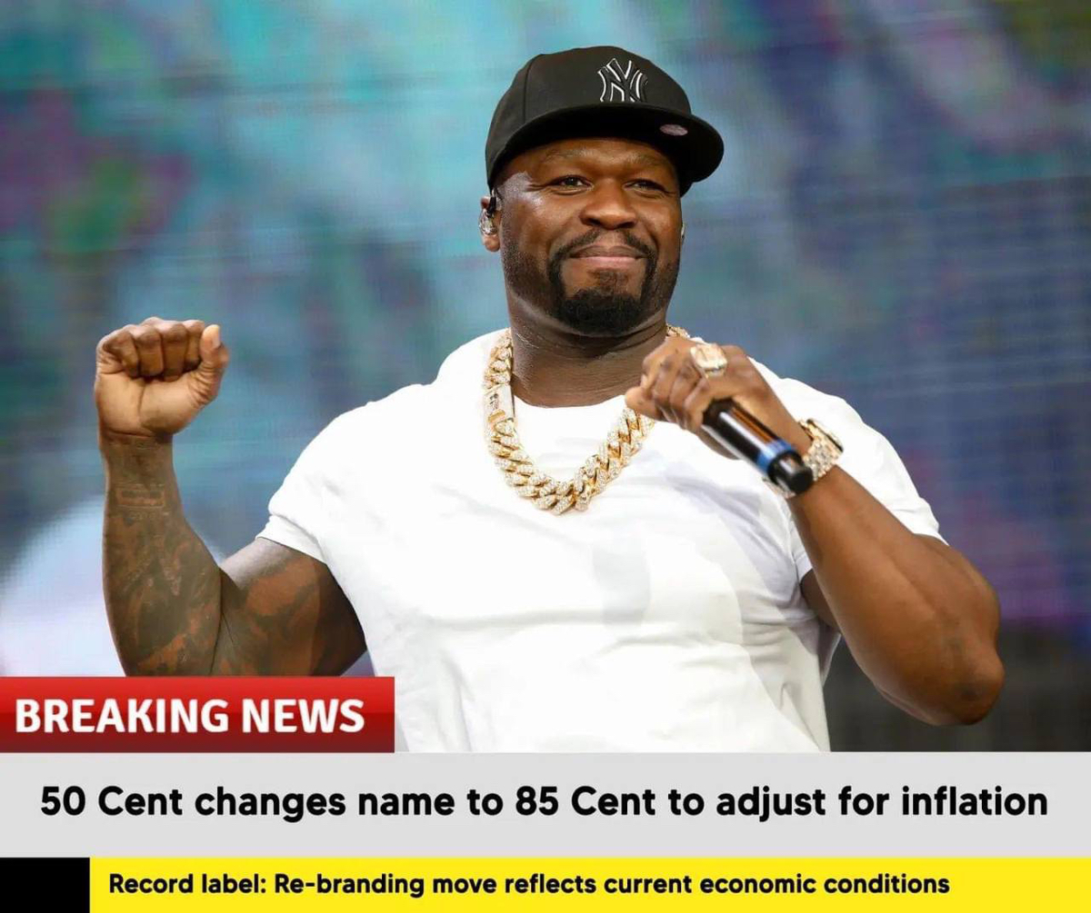 Lạm phát giá cả, rapper 50 Cent chính thức đổi tên thành 85 Cent