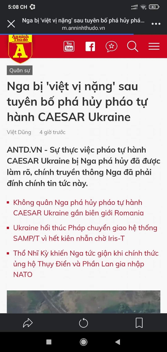 Đấy, mấy bạn cứ dẫn tin của nga ngố cho lắm vào.