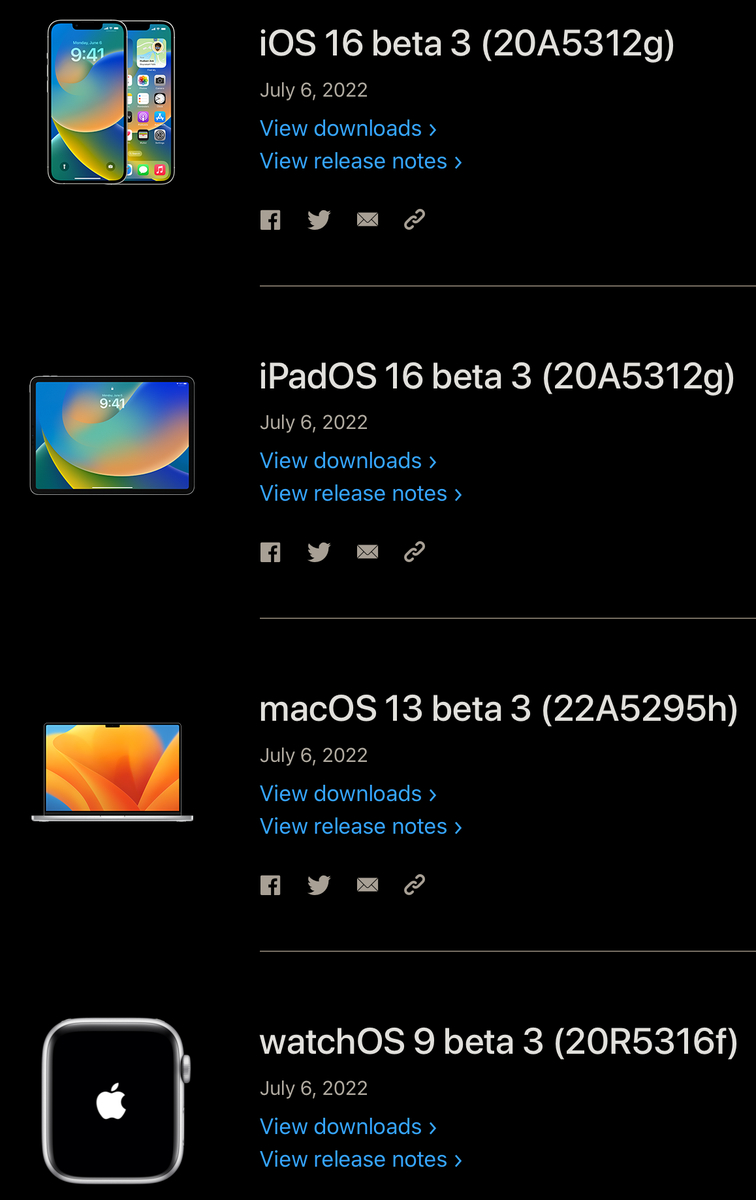 iOS 16 beta 3 (20A5312g)