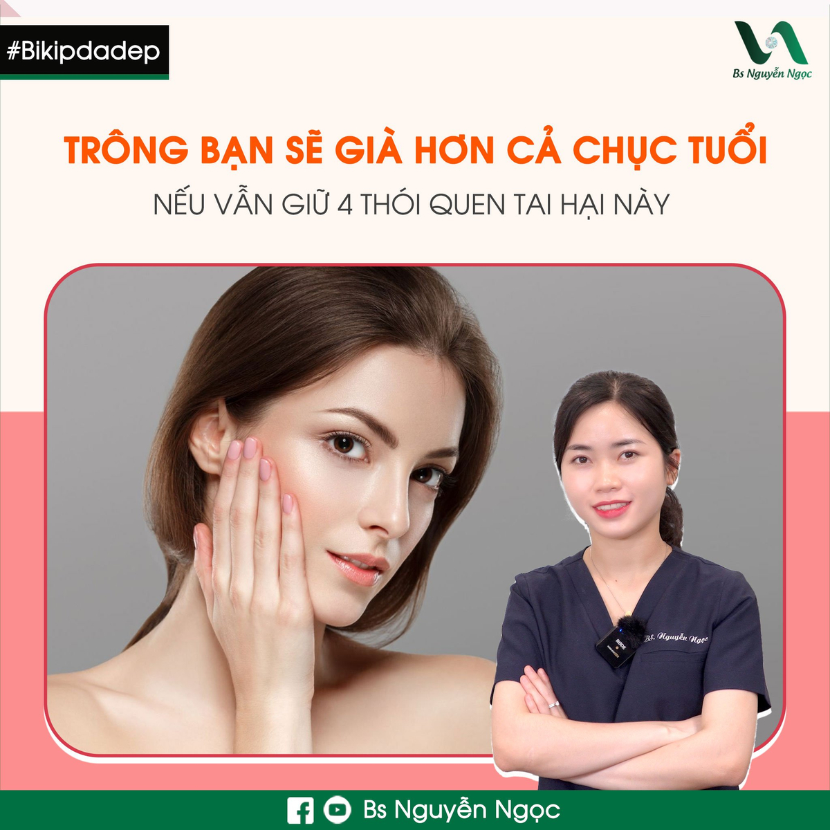 4 số thói quen đồng thời cũng là nguyên nhân gây lão hoá da sớm liên quan đến việc chăm sóc bảo...