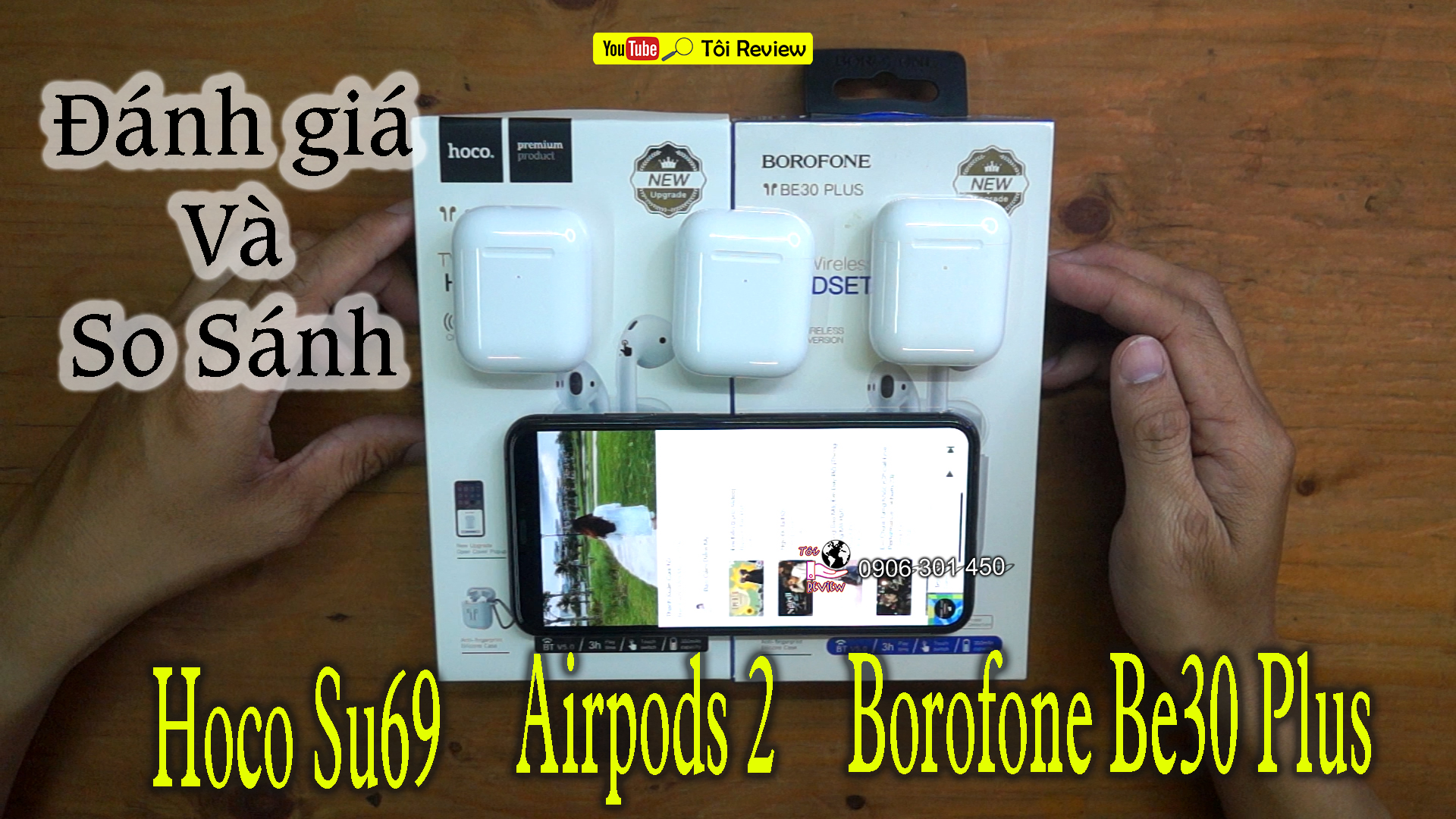 Đánh giá tai nghe Hoco Su69 và so sánh với airpods 2 Borofone Be30 Plus