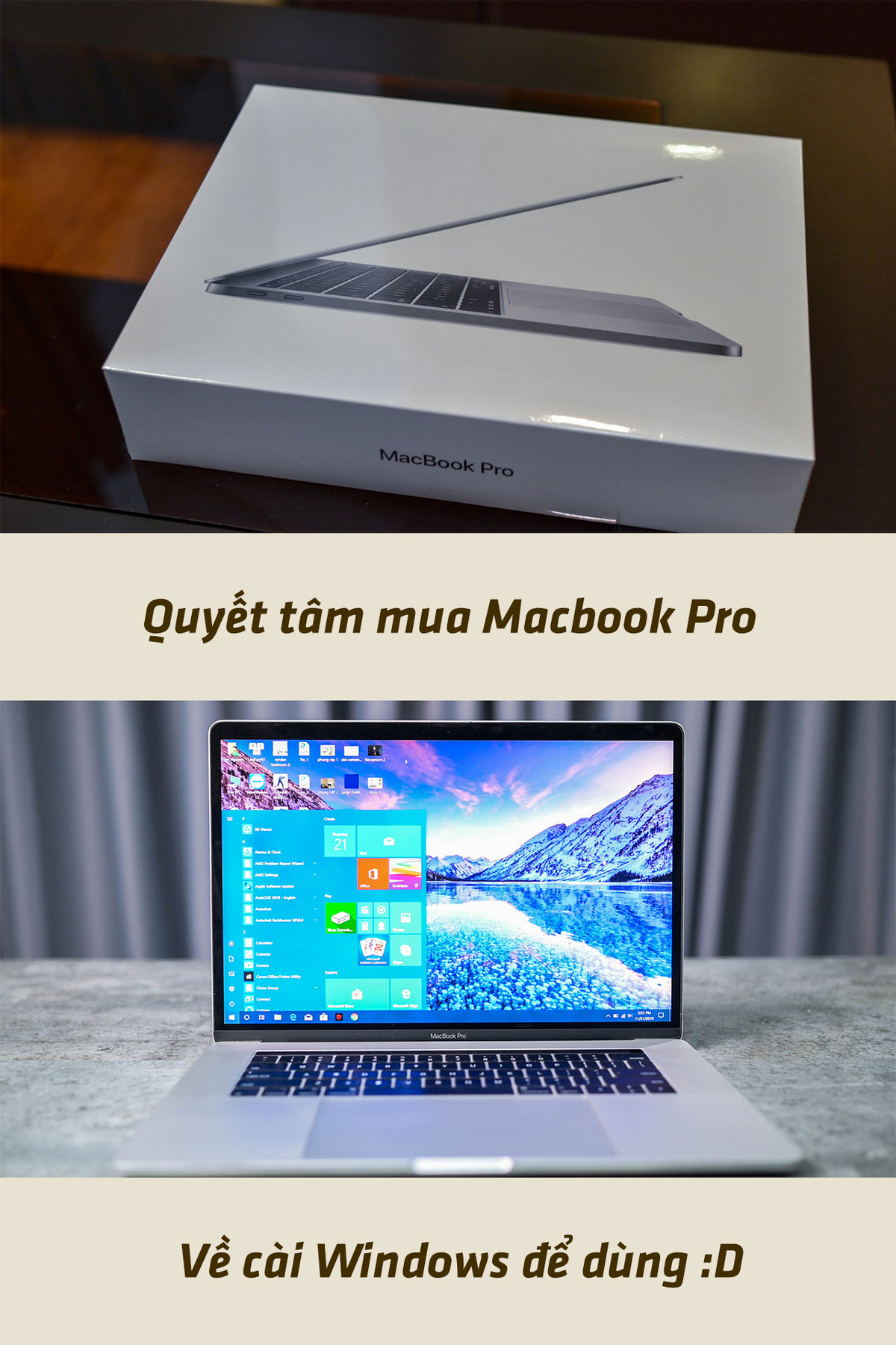 Nói gì thì nói Windows vẫn chạy mượt và ngon gần nhất trên Macbook :D