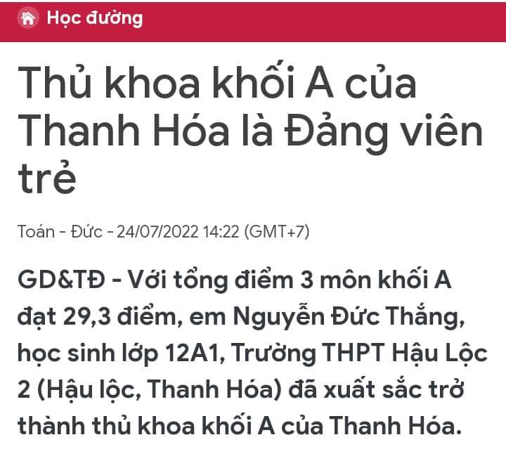 A đù mới  Lớp 12 mà đảng viên luôn à?