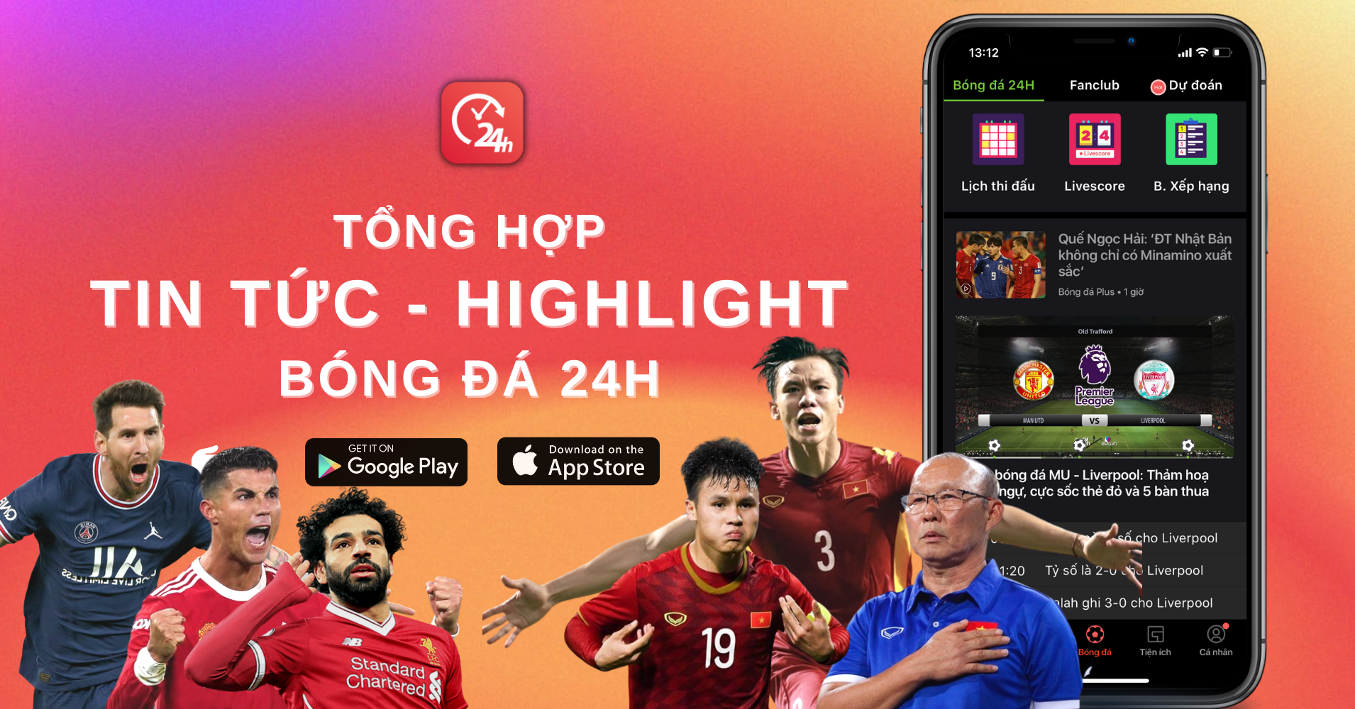 Cách cài đặt Viva24h - Ứng dụng đọc tin dành cho người hâm mộ thể thao, bóng đá trên Android