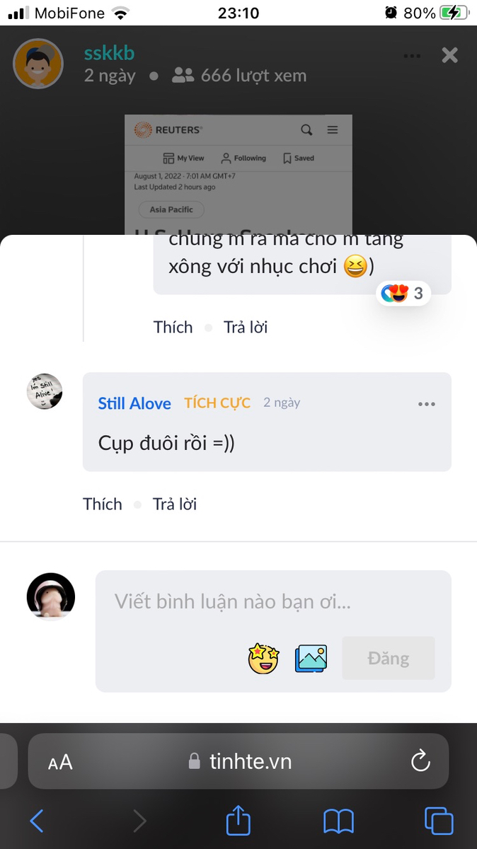 Sợ thiệt chứ chả đùa