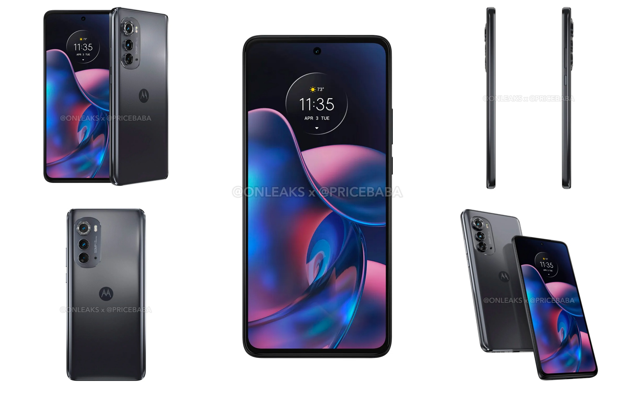 Lộ ảnh render và thông số kỹ thuật của Motorola Edge 2022