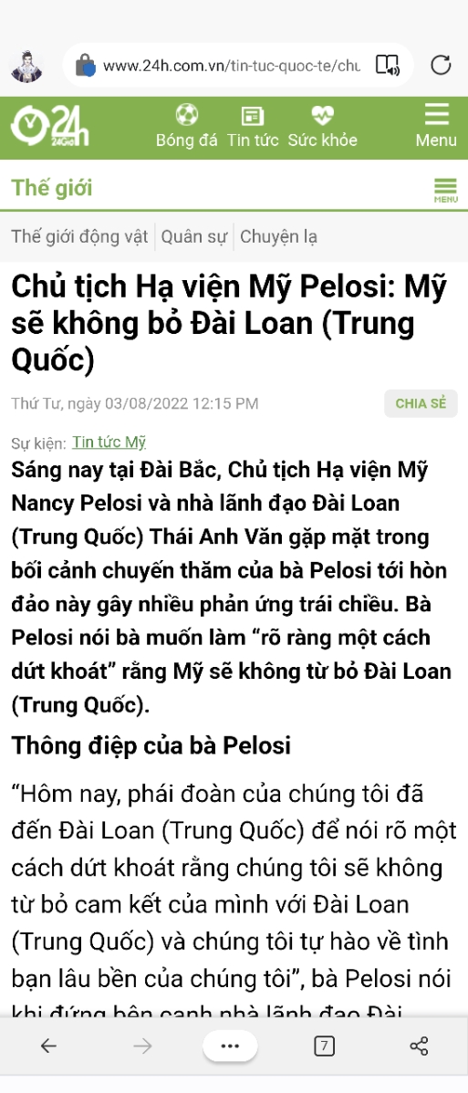 Mấy anh nhà báo đông lào vẫn lo khi để chữ Đài Loan đơn độc một mình. :)))